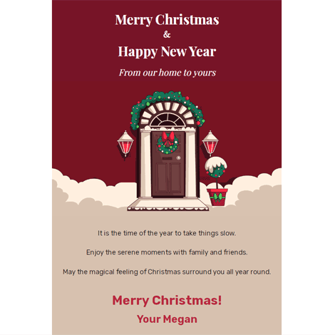 Christmas New Year Family Message eCard
